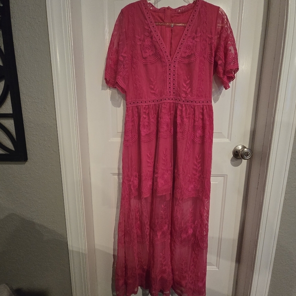 Pink Lace Dress - Picture 4 of 6